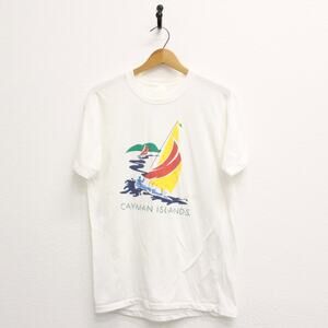 Vintage Cayman Islands Sailing T Shirt Medium